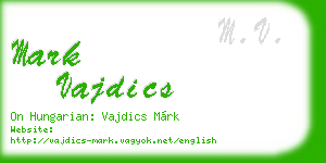 mark vajdics business card